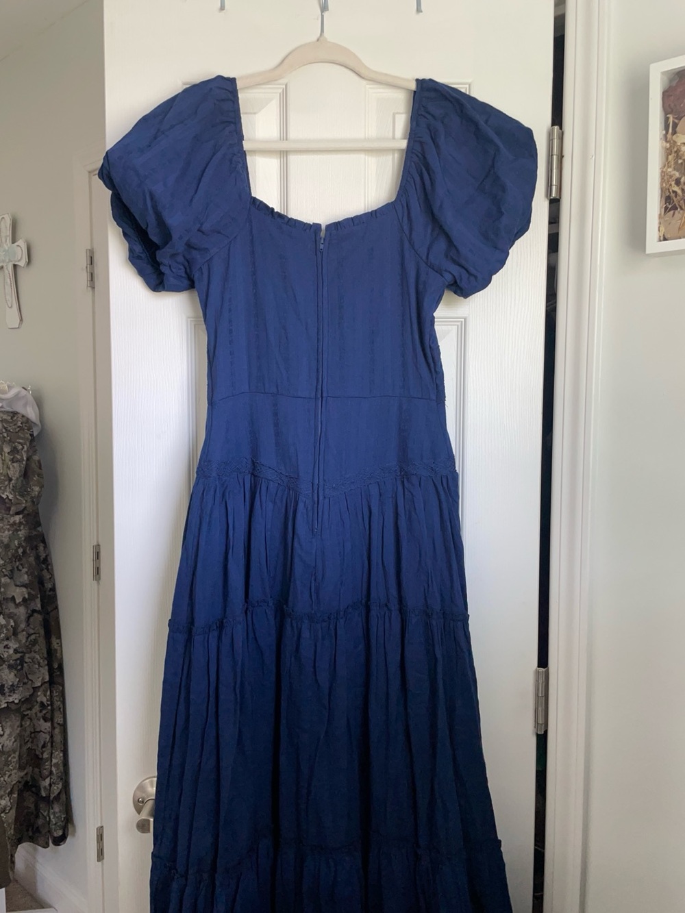 Altar'd State Blue Puff-Sleeve Maxi Dress - Picture 8 of 9